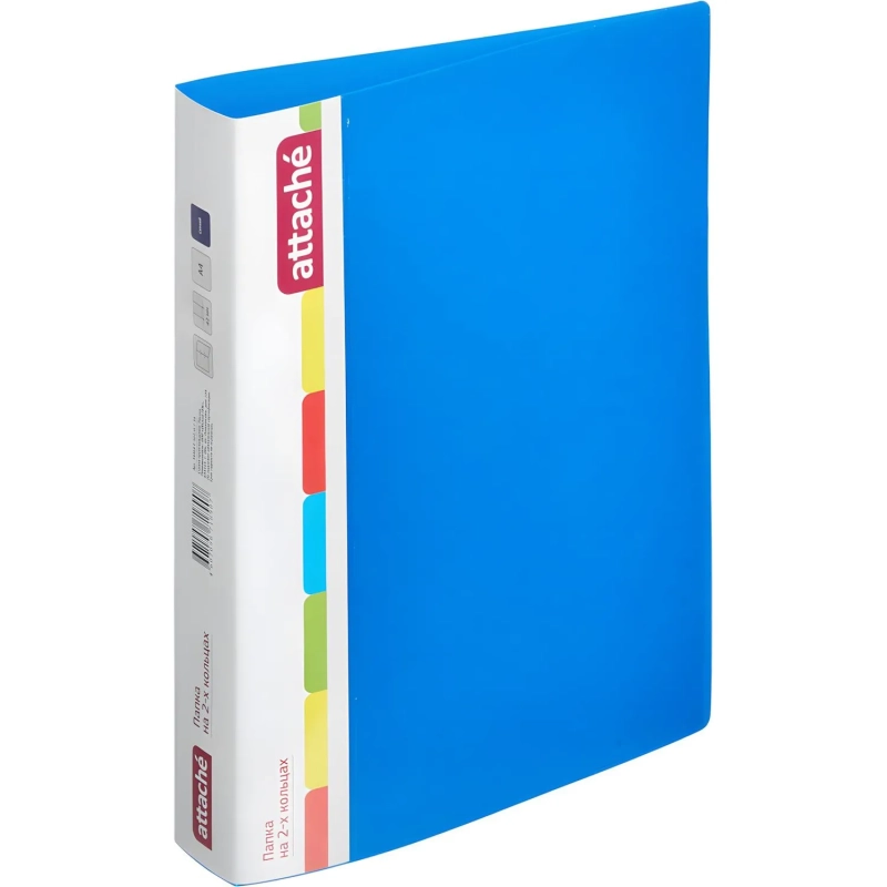 Папка на 2-х кольцах пласт. 35/42мм А4 ATTACHE F502/07 синяя Ро