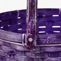 Корзина плетеная 26 х 12 х _ см, ручка складная h=21 см сиреневый (к7707692)