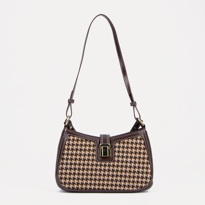 Сумка-багет, отдел на молнии, цвет коричневый