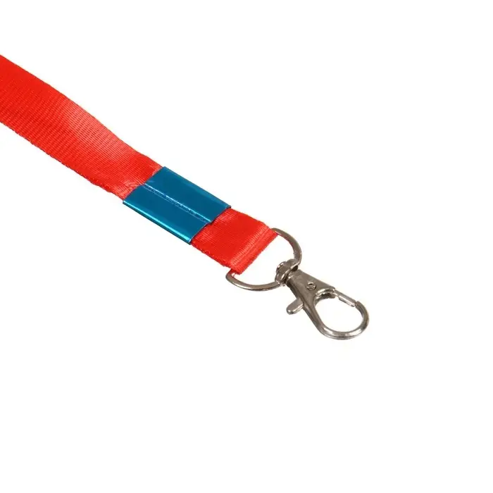 Лента для бейджа, 15 мм х 80 см, с металлическим карабином, цвет красная Лента для бейджа, 15 мм х 80 см, с металлическим карабином, цвет красная