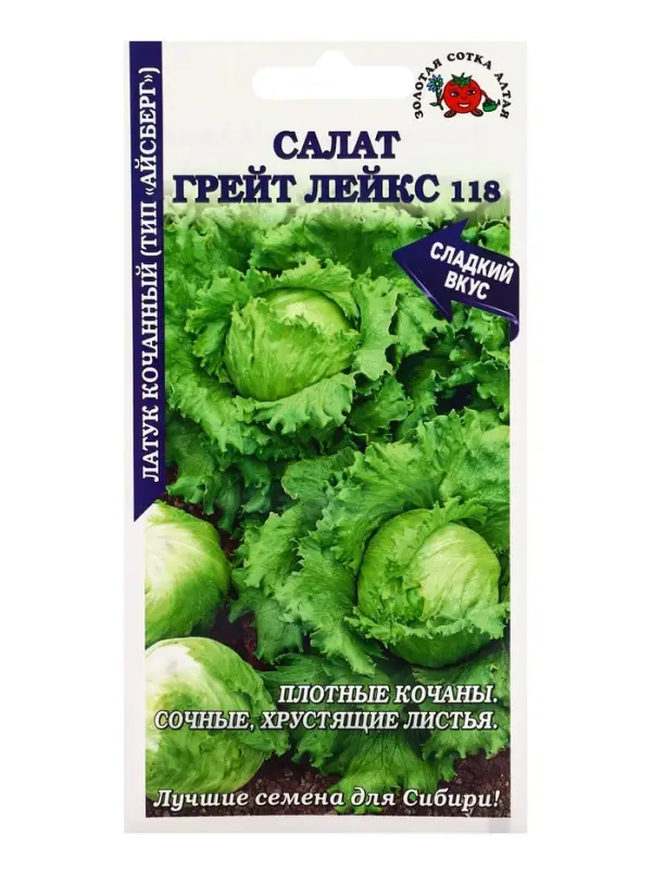 Семена Салат айсберг &laquo;Грейт Лейкс&raquo;, 0.3 г