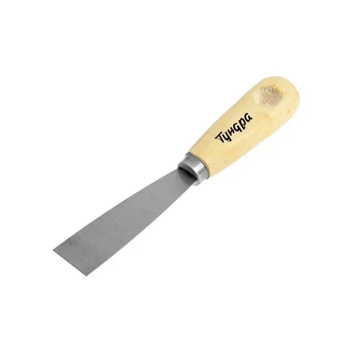Шпатель малярный ТУНДРА, металлический, деревянная рукоятка, 25 мм Шпатель малярный ТУНДРА, металлический, деревянная рукоятка, 25 мм