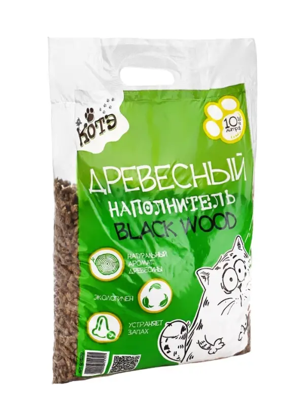 Наполнитель древесный &laquo;КОТЭ&raquo; Blackwood, 10 л