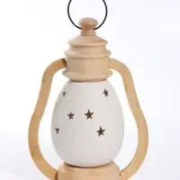 Фигурка керамическая с подсветкой &laquo;Фонарик с Дедом Морозом&raquo; 14.3&times;9.5&times;20.5 см