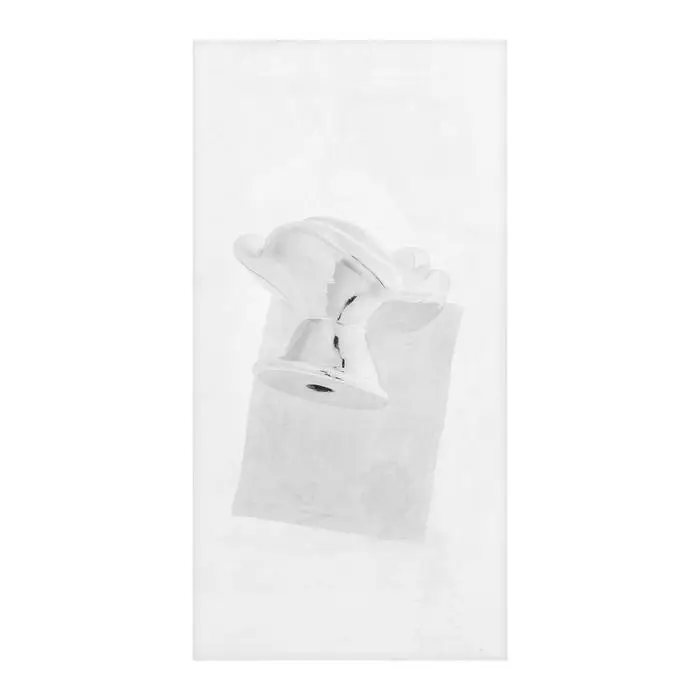 Ручка-кнопка CAPPIO Rose 01, белая с серебряным