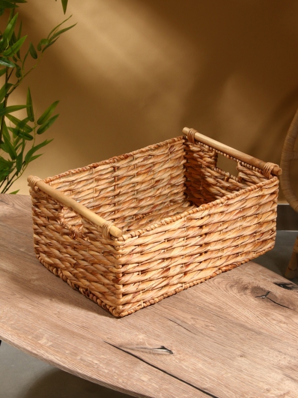 Корзина плетеная 46x31x20 см, водный гиацинт