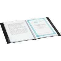 Папка файловая Комус 20 голубая, с карманом для CD/визитки