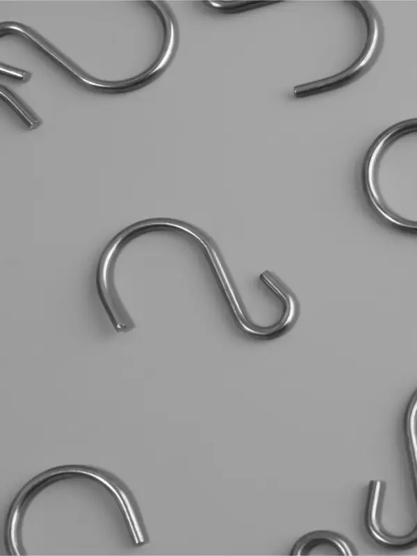 Крючок для штор, 25&times;39 мм, 10 шт., цвет серебряный