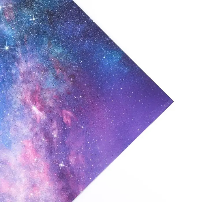 Бумага упаковочная двухсторонняя крафтовая &laquo;Космос&raquo;, 70 х 100 см