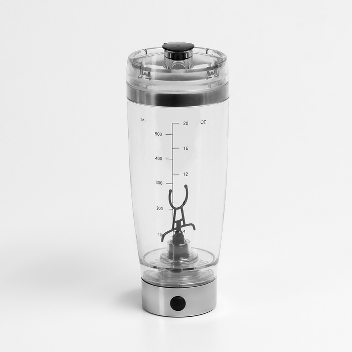 Шейкер спортивный для коктейлей и протеина, электрический, 600 мл, 23 х 8.5 х 6 см, 800 мАч 107894 Шейкер спортивный для коктейлей и протеина, электрический, 600 мл, 23 х 8.5 х 6 см, 800 мАч 107894