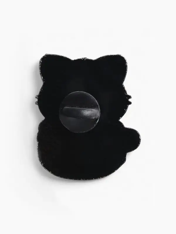 Значок &laquo;Котик&raquo;, из Гриффиндора, цветной в чёрном металле