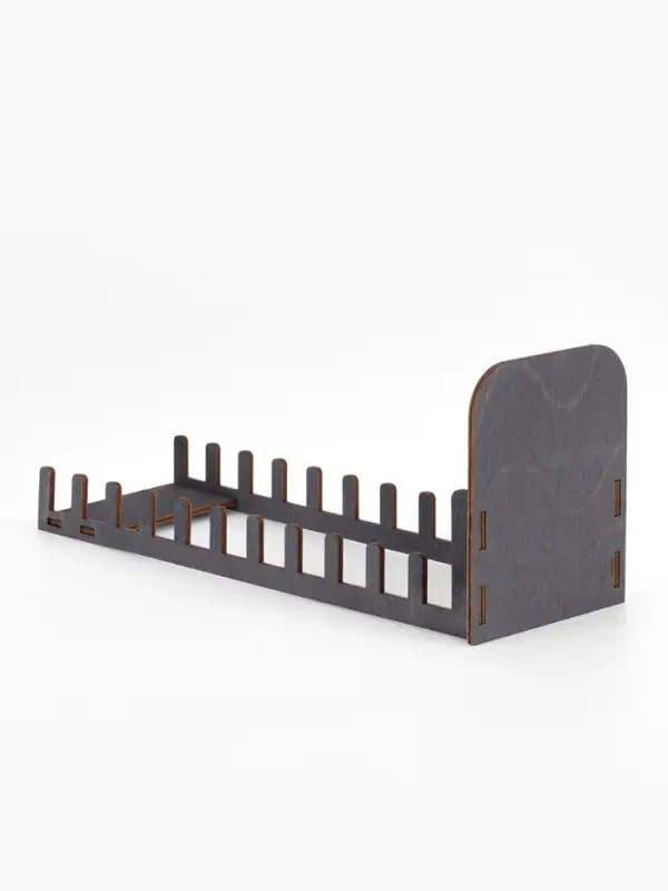 Подставка под открытки, 11 ячеек, 270&times;110&times;84, толщина 3 мм, тёмная