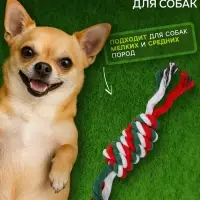 Игрушка канатная &laquo;Зимняя плетёнка&raquo;, малая, до 19 см, 25-29 г, разноцветная