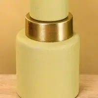 Подсвечник на 1 свечу текстурный «Оливковый», 10.5×10.5×19.5 см