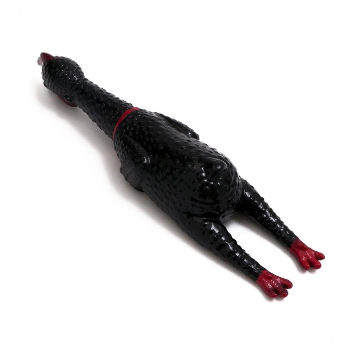 Игрушка пищащая  Игрушка пищащая "Задумчивая курица" для собак, 28 см, чёрная