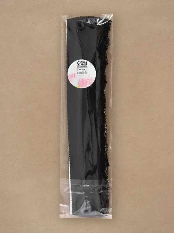 Кружево эластичное, 17 мм, 10&plusmn;1 м, чёрное