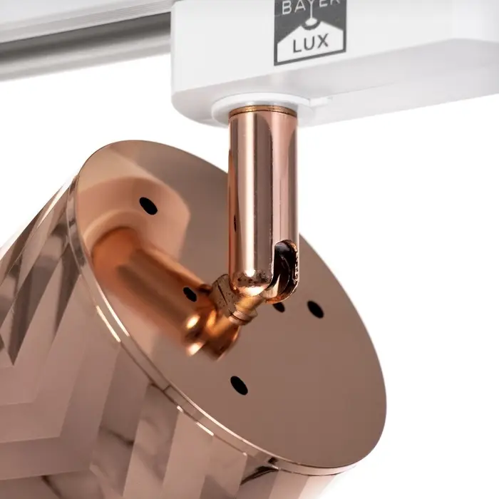Светильник трековый BayerLux Simple &laquo;Астер&raquo; GU10, 220 В, 7.5&times;7.5&times;20 см, розовое золото