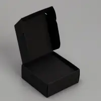 Коробка под бижутерию, упаковка, &laquo;Чёрная&raquo;, 7.5 х 7.5 х 3 см