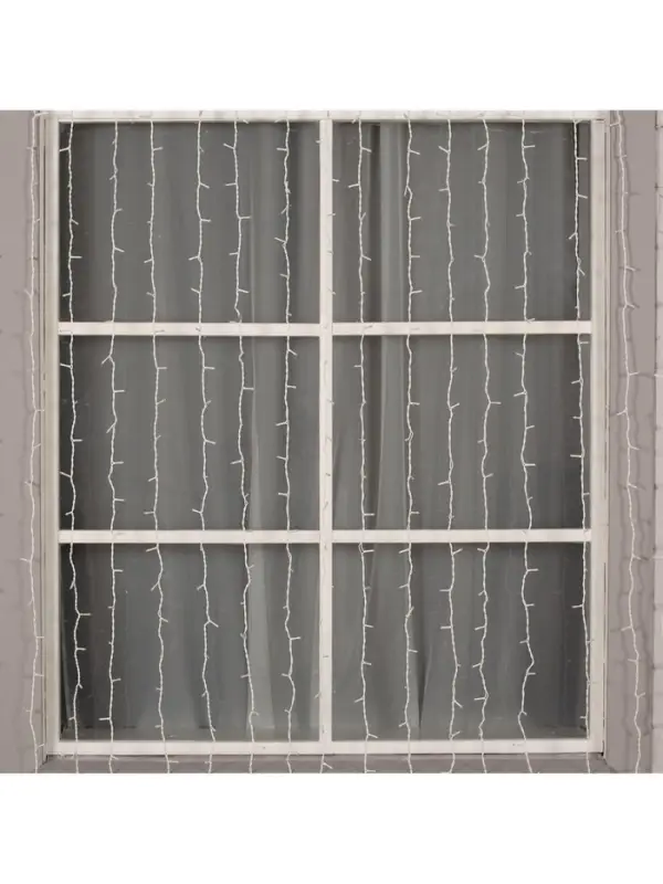 Гирлянда &laquo;Занавес&raquo; 2&times;6 м, IP44, УМС, белая нить, 1440 LED, свечение синее, 220 В