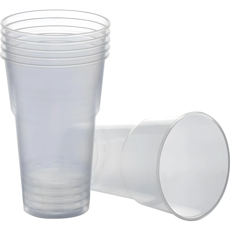 Стакан одноразовый 500мл прозр., для хол/гор. бюджет, ПП 800 шт/кор