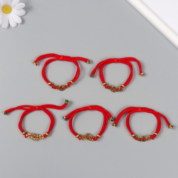 Браслет фен-шуй Браслет фен-шуй "Монетки" регулируемая длина