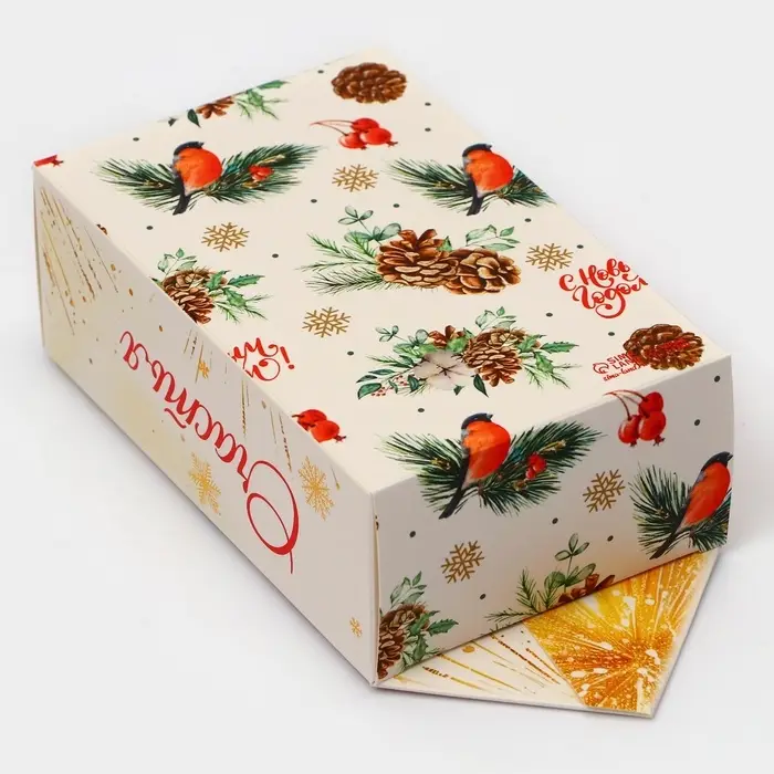 Подарочная коробка - конфета новогодняя складная «Счастье», 9.3×14.6×5.3 см Подарочная коробка - конфета новогодняя складная «Счастье», 9.3×14.6×5.3 см