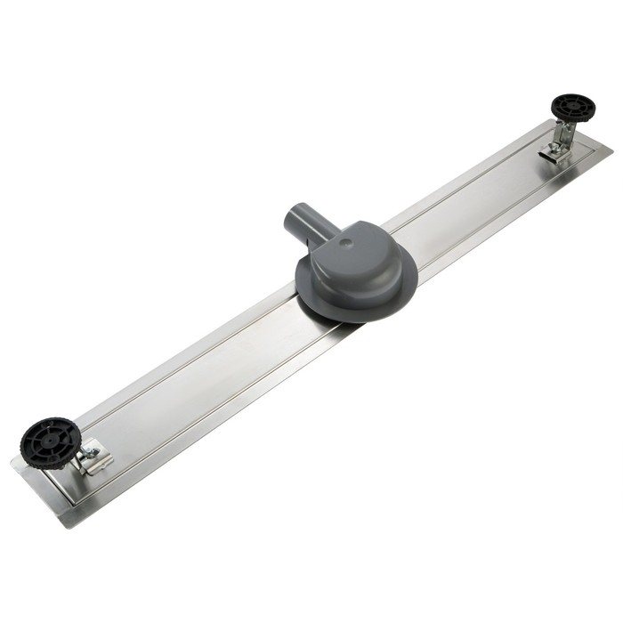 Трап ZEIN engr, c флaнцeм свободного вращ 360°, 7×100 см, d=40/50 мм, нерж сталь, сатин