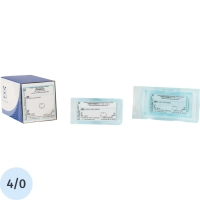 Шовный материал ПОЛИПРОПИЛЕН 4/0 MР 1,5 с 2 иглами 4C-0,5x17, 90см 20шт/уп
