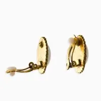 Клипсы "Винтаж" овал жемчуга, цвет белый в чернёном золоте Клипсы "Винтаж" овал жемчуга, цвет белый в чернёном золоте