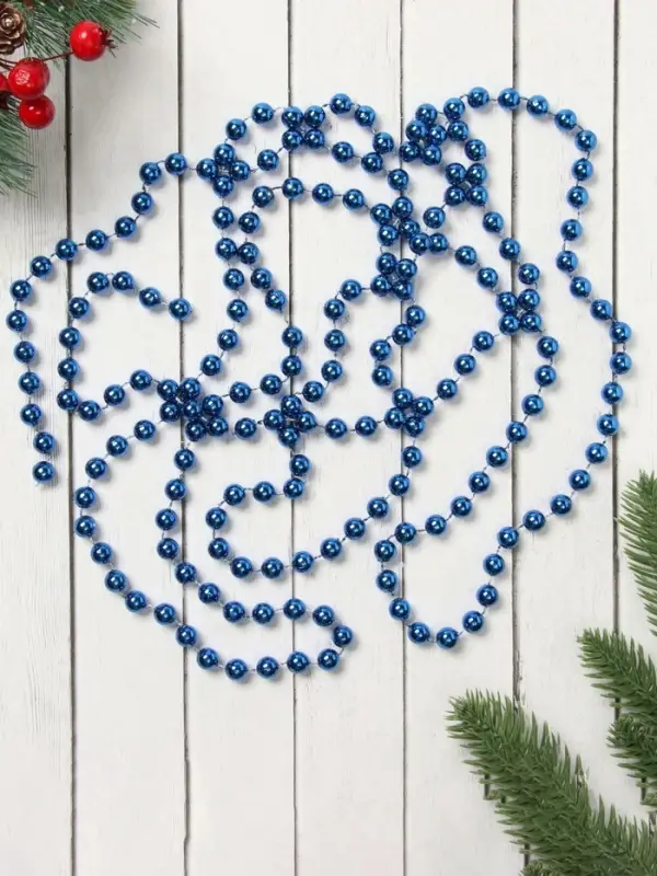 Бусы на ёлку &laquo;Шарики&raquo;, длина 2.7 м, d=9 мм, синие