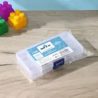 Органайзер для хранения RICCO, пластик, 10 ячеек, 13×7×2.5 см, прозрачный