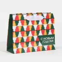 Пакет подарочный новогодний ламинированный «Ёлки», 15 х 12 х 5.5 см Пакет подарочный новогодний ламинированный «Ёлки», 15 х 12 х 5.5 см