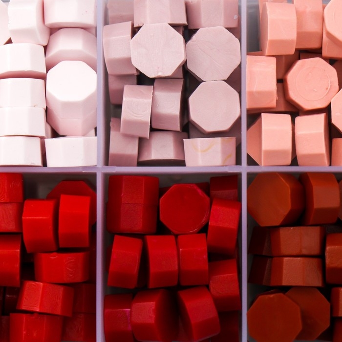 Набор сургуча Набор сургуча "От розового до красного" матовый 10 цветов 12,7х6,5х2 см