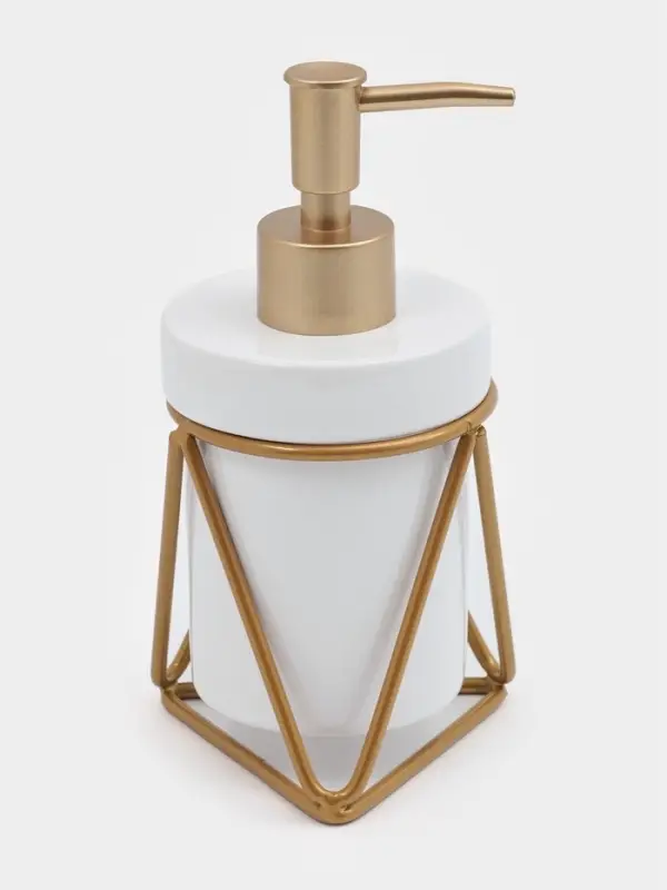 Дозатор для мыла SAVANNA &laquo;Геометрика&raquo;, 250 мл, на подставке, белый