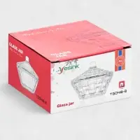 Конфетница с крышкой "Рождество" 7,5х5,5 см, прозрачная