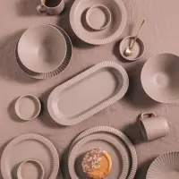 Салатники Magistro Jarwah Lausanne, 700 мл, 17.5&times;7.3 см, набор 2 шт., фарфор, бежевые