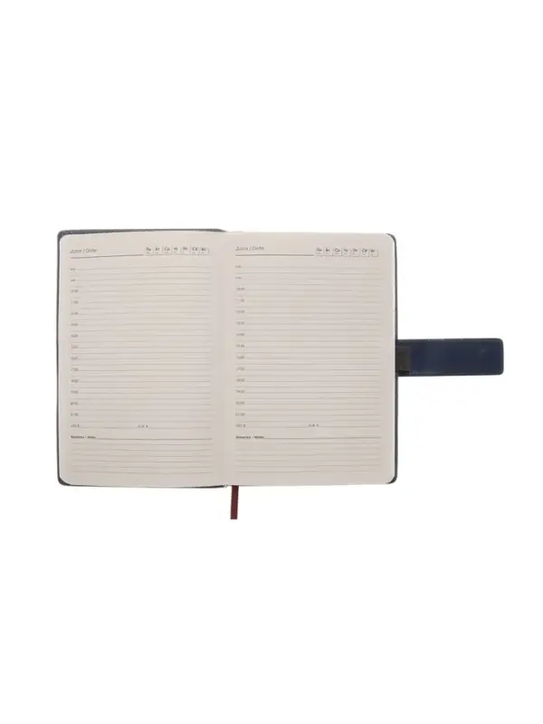 Ежедневник недатированный формат А5, с хлястиком, 128л, линия, пвх, Синий Ежедневник недатированный формат А5, с хлястиком, 128л, линия, пвх, Синий