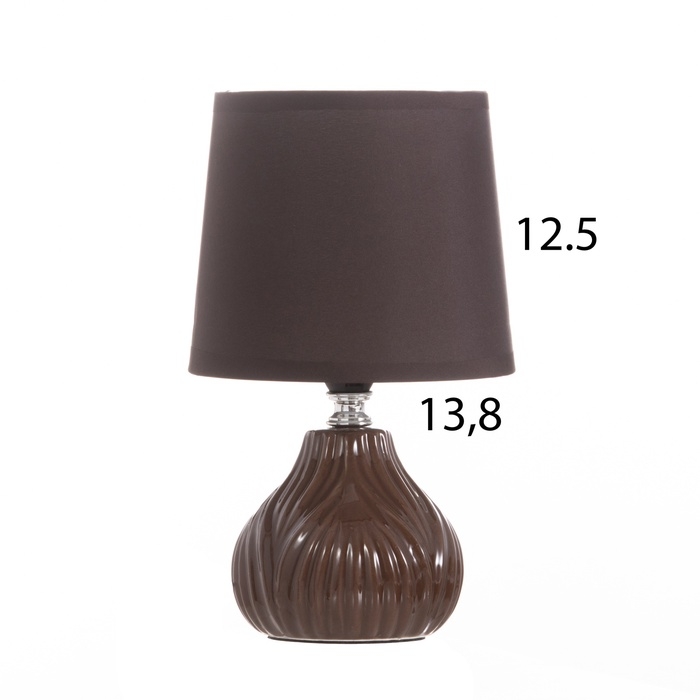 Лампа настольная «Уго» 1×40 Вт Е14 коричневый 14.5×14.5×24 см Лампа настольная «Уго» 1×40 Вт Е14 коричневый 14.5×14.5×24 см