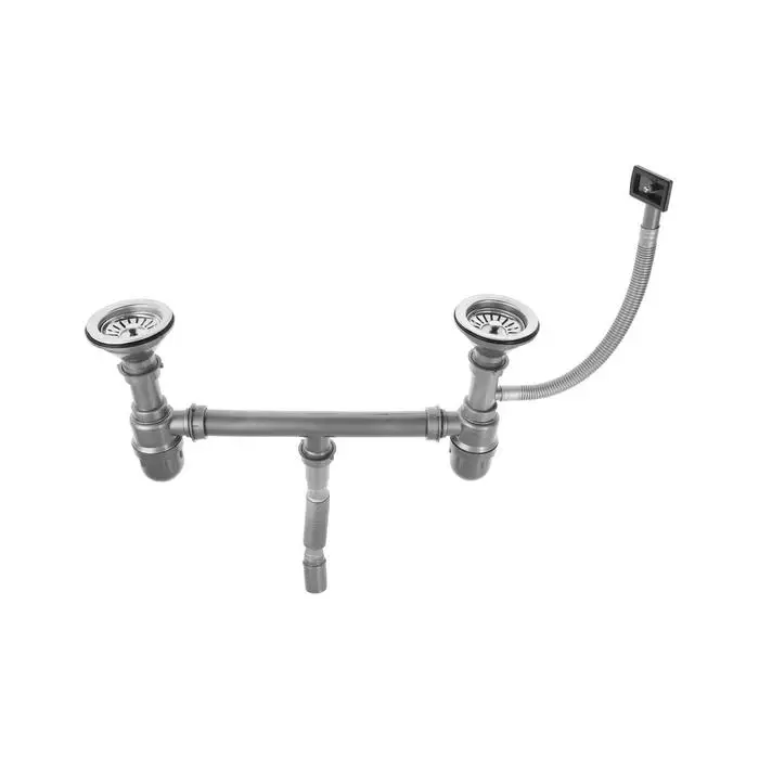 Сифон для мойки Accoona A469-3, 3 1/2 Сифон для мойки Accoona A469-3, 3 1/2", d=110 мм, двойной, с переливом, с гофрой, черный