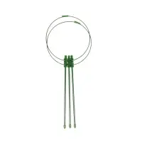 Кустодержатель, d=18 см, h=30 см, 2 кольца, металл, зелёный, Greengo