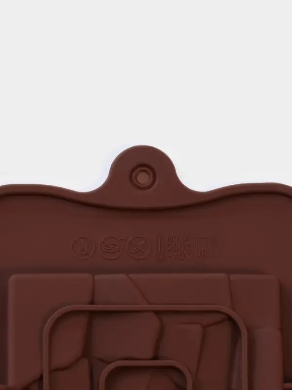 Форма для шоколада Доляна &laquo;Дробленый шоколад&raquo;, 21.2&times;10.6&times;1 см, силикон, коричневая