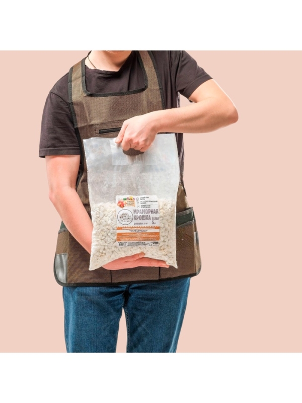 Мраморная крошка  Мраморная крошка "Рецепты Дедушки Никиты", отборная, белая, фр 2,5-5 мм , 2 кг