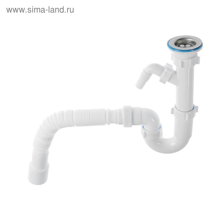 Сифон для мойки Сифон для мойки "АНИ Пласт" D1015, 1 1/2"х40 мм, с отводом, с гибкой трубой 40 x 40/50 мм
