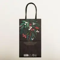 Пакет подарочный новогодний крафтовый &laquo;Еловая веточка&raquo;, 12 х 21 х 9 см