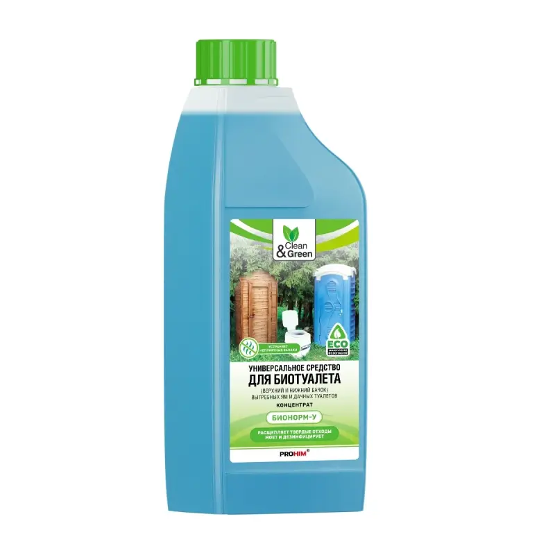 Универсальное средство для биотуалетов БИОНОРМ-У (концентрат) 1000 мл. (ПЭНД) Clean&Green CG8275