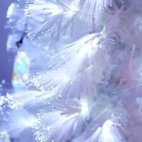 Ёлка фиброоптическая «Белоснежная» 90 см, d нижнего яруса 45 см, 8 веток, 8 режимов