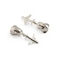 Бегунок для молнии &laquo;Трактор&raquo;, №8, &laquo;Самолёт&raquo;, 10 шт., цвет никель