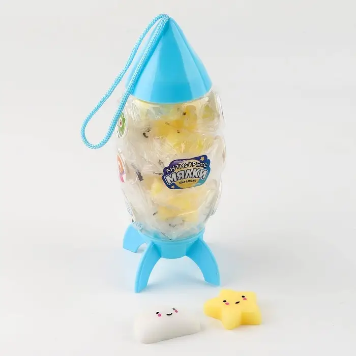 Антистресс сквиш мялка «Ракета», в банке, МИКС Антистресс сквиш мялка «Ракета», в банке, МИКС