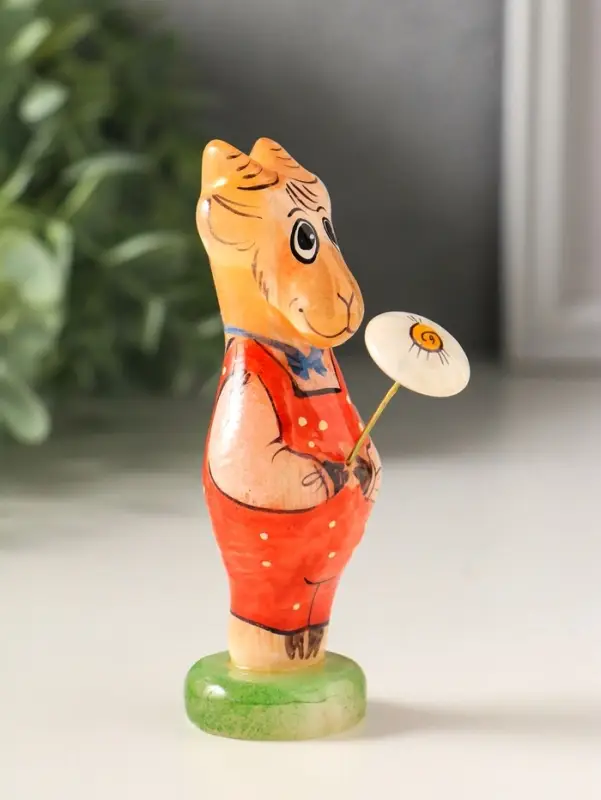 Фигурка &laquo;Козел с цветком&raquo;, 10&times;3.5 см, селенит