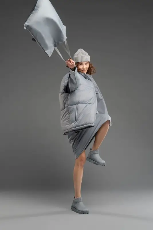 Шопер B3, серый с серыми ручками Шопер B3, серый с серыми ручками